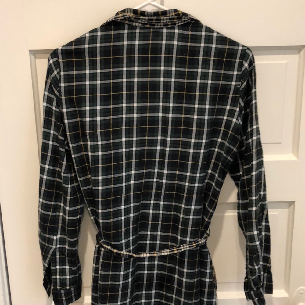 French Connection Plaid Flannel Button Shirt Dress - image 5